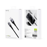 WYEFLOW USB-A to USB-C Charging & Data Cable, 1m – 60W PD Fast Charging, Braided, Black