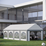 Outsunny 8 x 4m Party Tent Marquee Gazebo with Sides, Eight Windows & Two Zipped Doors – Steel Frame