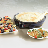 Progress 30cm Crepe Maker with Non-Stick Plate and Adjustable Temperature – Cool Touch Base, Compact