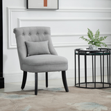 HOMCOM Retro Accent Chair scrolled back detail