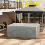 Outsunny Large Patio Furniture Cover, 235 x 190 x 90cm Heavy-Duty Polyethylene – Weatherproof Protection, Grey