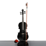 New 3/4 Acoustic Violin Set with Case, Bow & Rosin – Beginner Violin for Kids Aged 9-12, Black
