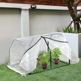Outsunny Mini Greenhouse with Steel Frame, UV-Resistant Mesh Cover & Zip Door – 99 x 71 x 60cm, White