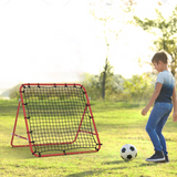 HOMCOM Football Rebounder Net with Adjustable Angle & 20 Elastic Cords – Kids & Adults Training Goal
