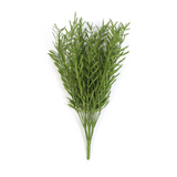 Leaf Pack of 6 Fire Resistant Artificial Mini Grass Foliage Stems, 40cm – Bare Stem Greenery for Home & Office