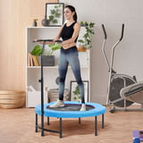 HOMCOM 40" Mini Trampoline with Adjustable Handle – Fitness Rebounder for Kids & Adults, Indoor & Outdoor