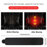 Waist Trimmer Belt with Phone Pocket – Adjustable Neoprene Workout Sweat Band, Black