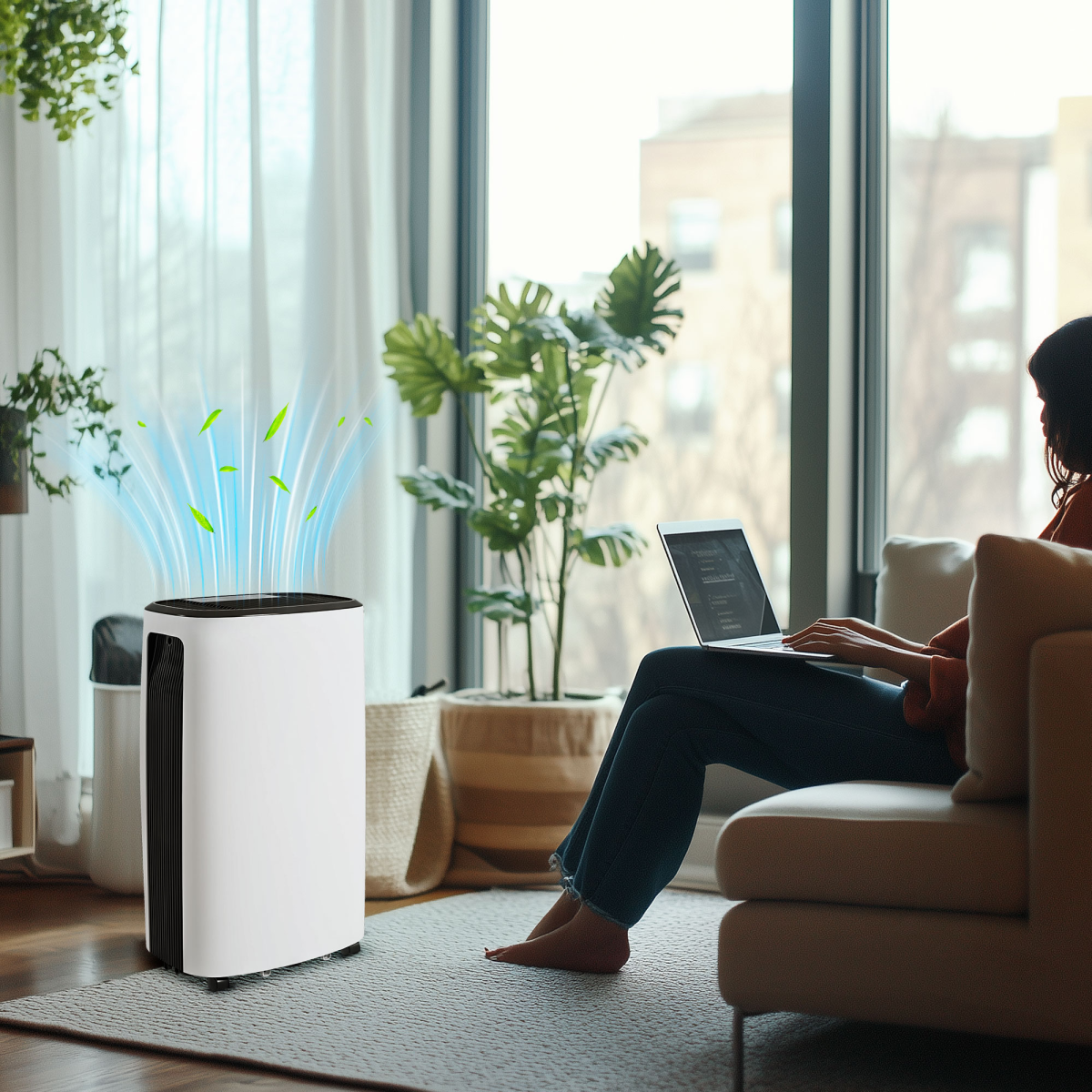 HOMCOM 16L/Day Dehumidifier with 24H Timer & Air Filter – Damp, Mould & Laundry Drying, White
