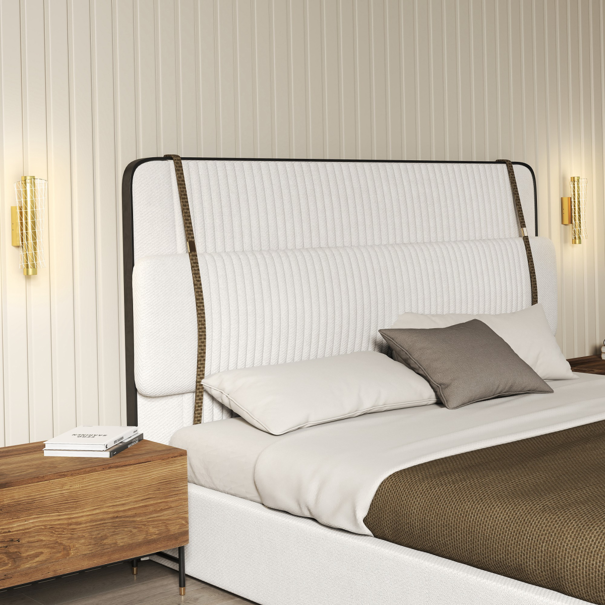 HOMCOM LED Geometric Wall Lights – 2 Pack, Gold