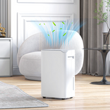 HOMCOM 20L/Day Compact Dehumidifier with 24H Timer – Space-Saving Damp Control for Home & Laundry