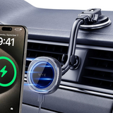 Wye 15W In-Car Wireless Charging Phone Holder – Dashboard & Windshield Mount, Long Arm