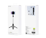 WyeLock Extendable Selfie Stick Tripod with Dual Fill Lights and Wireless Remote – Black