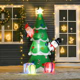 7ft Inflatable Christmas Tree with Built-In LED Lights – Self-Inflating Indoor & Outdoor Decoration