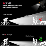 DYZI XRAY-3000 USB Rechargeable Front Bike Light with 3 CREE LEDs & Built-In Power Bank – Daytime Visibility