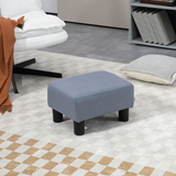 Small Ottoman Footrest Seat Footstool with Foam Padding – Home Office Footstool, Grey