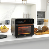 HOMCOM 20L Air Fryer Oven with 17 Presets, 1400W – Countertop Mini Oven with Rapid Air Circulation, Black