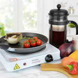 KitchenPerfected 1500W Single Hotplate with Variable Heat & Overheat Protection – Stainless Steel