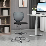 Vinsetto Tall Draughtsman Chair with Lumbar Support & Foot Ring – Grey Mesh