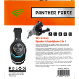 Panther Force PF219 Wireless Bluetooth Headphones with Twist-Out Speaker – Foldable, Built-In Mic, USB-C