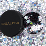 Beautz Chunky Cosmetic Glitter, 10ml Pot with 5g Glitter – Face, Body, Nail Art & Crafts, Silver