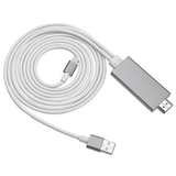 Aquarius Full HD HDMI Adapter Cable for 8-Pin Phone & Pad – 1080p TV Mirroring, Space Grey
