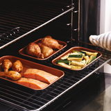 Avilo Ceratitanware Non-Stick Carbon Steel Oven Trays, Set of 3 – 2 Small and 1 Large