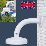 6 Inch Wall Mount Bracket for Dome CCTV & IP Cameras – Universal Alloy Pole Holder with Fixing Kit, White