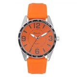 Ravel Men's Sports Watch – Orange Dial, Orange Silicone Strap