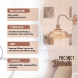 Rose Gold Retro Metal Wall Light