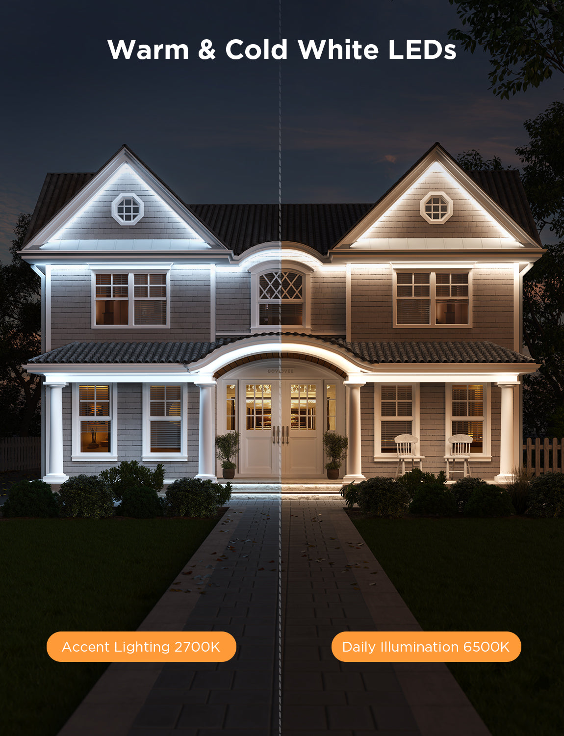 Govee Outdoor LED Strip Light RGBICWW, 10m IP65 – Colour and White Lighting for Patios and Gardens