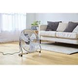 Neo 16 Inch High Velocity Chrome Metal Floor Fan with Adjustable Tilt – Home, Gym & Workshop Cooling