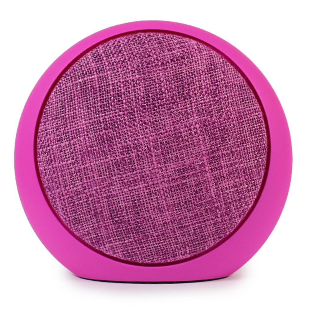 Soundz SZ250 Fabric Bluetooth V4.1 Portable Speaker with FM Radio, TF Card Slot & Strap – Wireless Stereo, Pink
