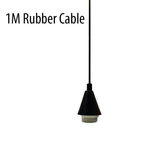 LEDSONE Black Cone Pendant Light Fitting with Ceiling Rose and 90cm Cable – E27 Suspension Lamp Holder Set