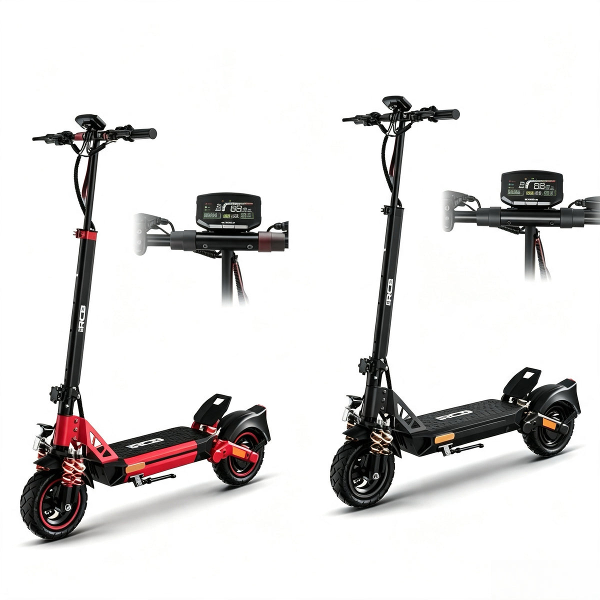 RCB D5 Foldable Electric Scooter with 500W Motor, Dual Suspension & 10 Inch Tyres – 25km/h Commuter E-Scooter