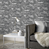 Arthouse Patina Heavyweight Vinyl Wallpaper with Metallic & Glitter Effects – Paste the Paper, Grey and Silver