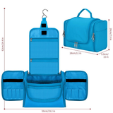 Vinsani Hanging Toiletry Bag with Mesh Pockets and Elastic Loops – Travel Wash Bag, Blue