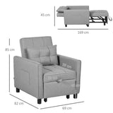 Grey Chair Bed wheeled leg detail