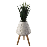 Lunar Large Planter, 62cm x 40cm – Statement Garden Plant Pot for Patio & Home, White