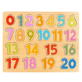SOKA Wooden Number Board with Numbers 1–20 – Pre-Math Learning Toy for Kids