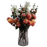 26cm Grey Smoke Glass Vase – Decorative Home Accent, Grey
