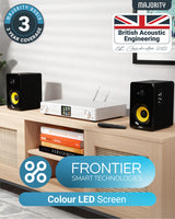 Majority Fitzwilliam 2 Hi-Fi System – Internet, DAB/DAB+ & FM Radio with Spotify Connect, Bluetooth, Silver