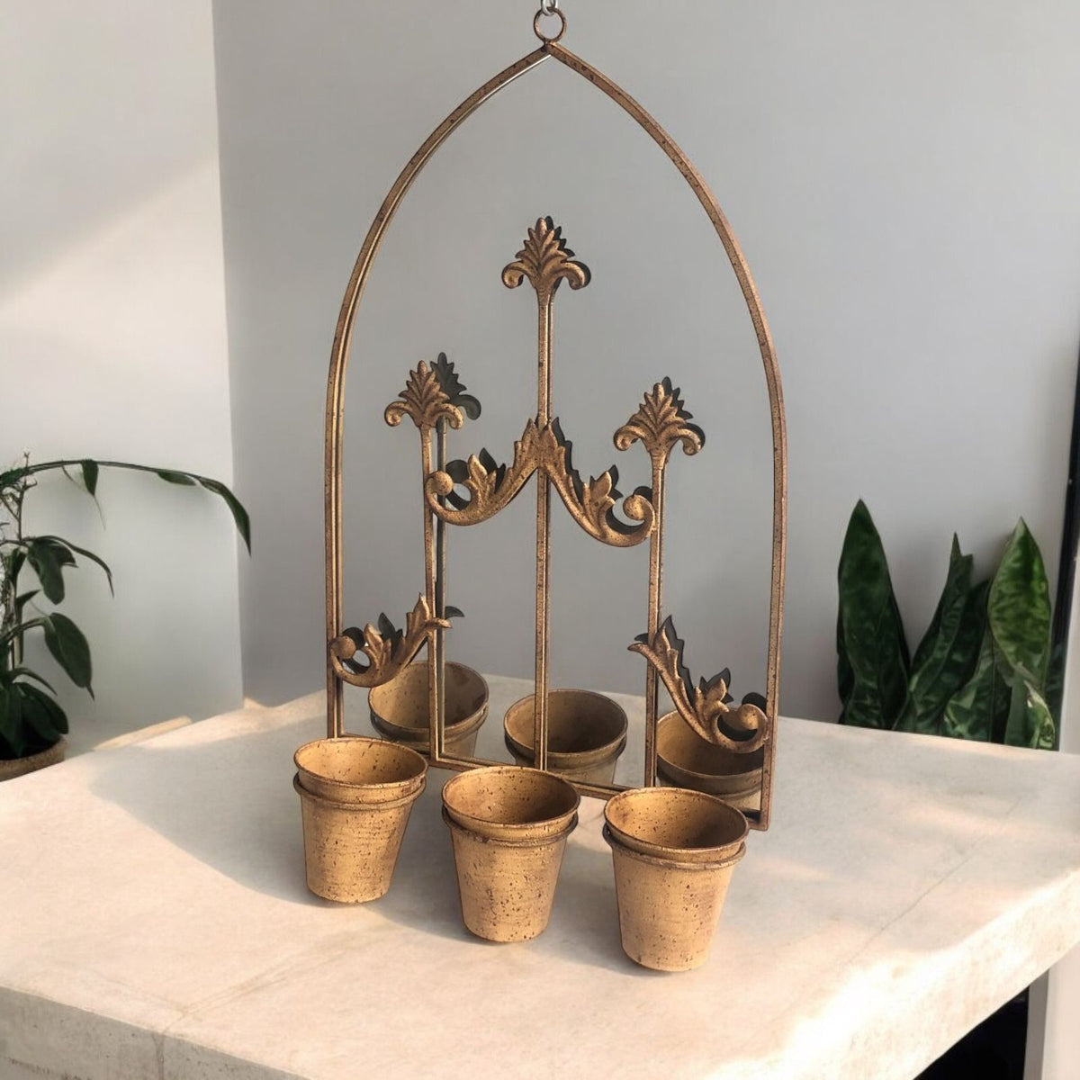 Stylish & Elegant Wall Mirror with Triple/Single Planter