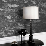 Arthouse Patina Heavyweight Vinyl Wallpaper with Metallic & Glitter Effects – Textured Design, Charcoal/Silver