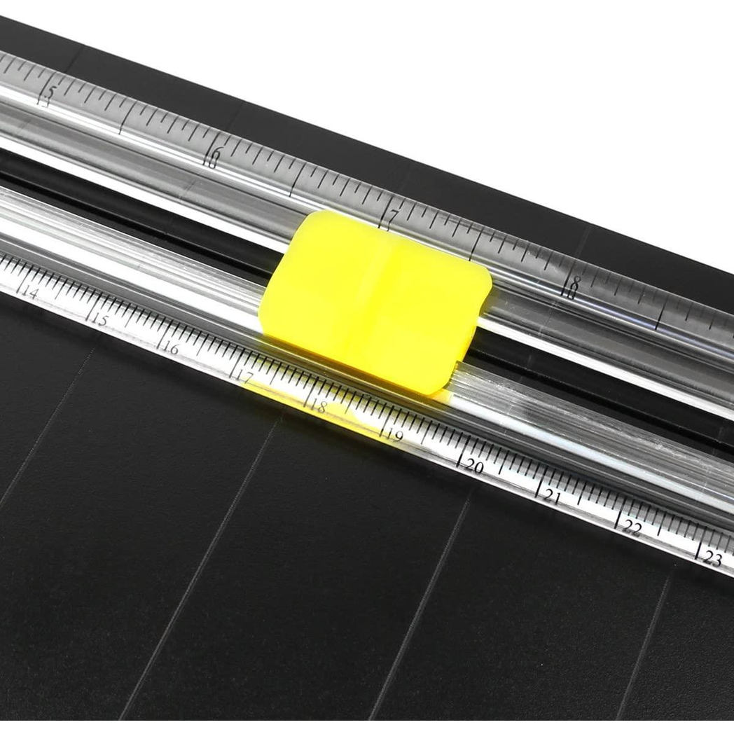 Texet A4 Paper Trimmer, 377 x 125mm – 6 Sheet Straight Cut Cutter with Quick Blade Replacement