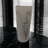 Cream Metal Umbrella Stand, 49cm – Sleek Umbrella Holder for Hallways, Entryways and Offices, Design Finish