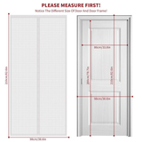 VINSANI Magnetic Insect Door Screen Curtain – Fly and Mosquito Barrier for Doorways, White