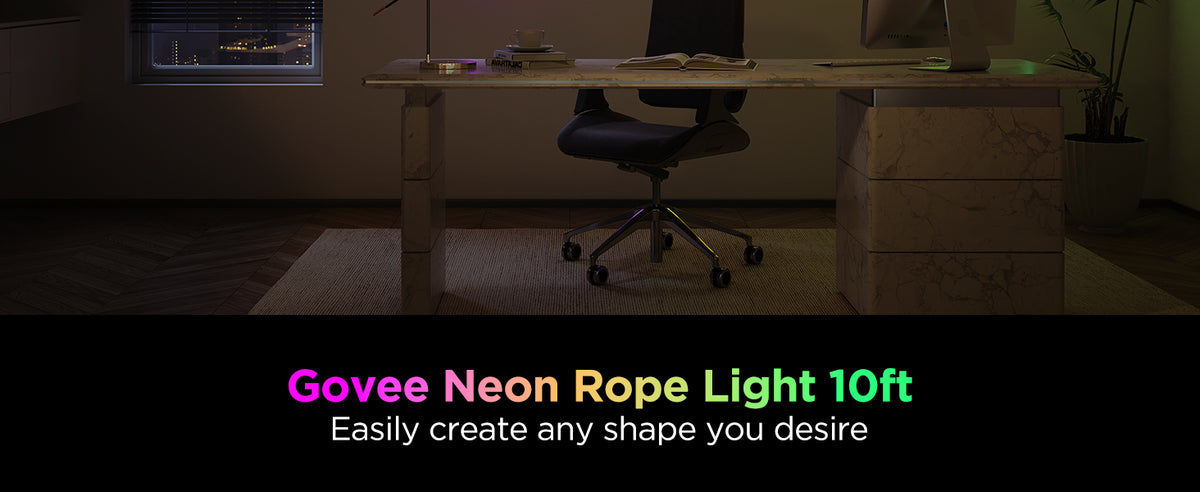 Govee Neon Rope Light 2 with Smart Shape Recognition & 64 Presets – 3m Smart LED Lighting