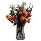 Leaf Artificial Gypsophila Spray with Wired Stem – 65cm White Faux Flowers for Arrangements
