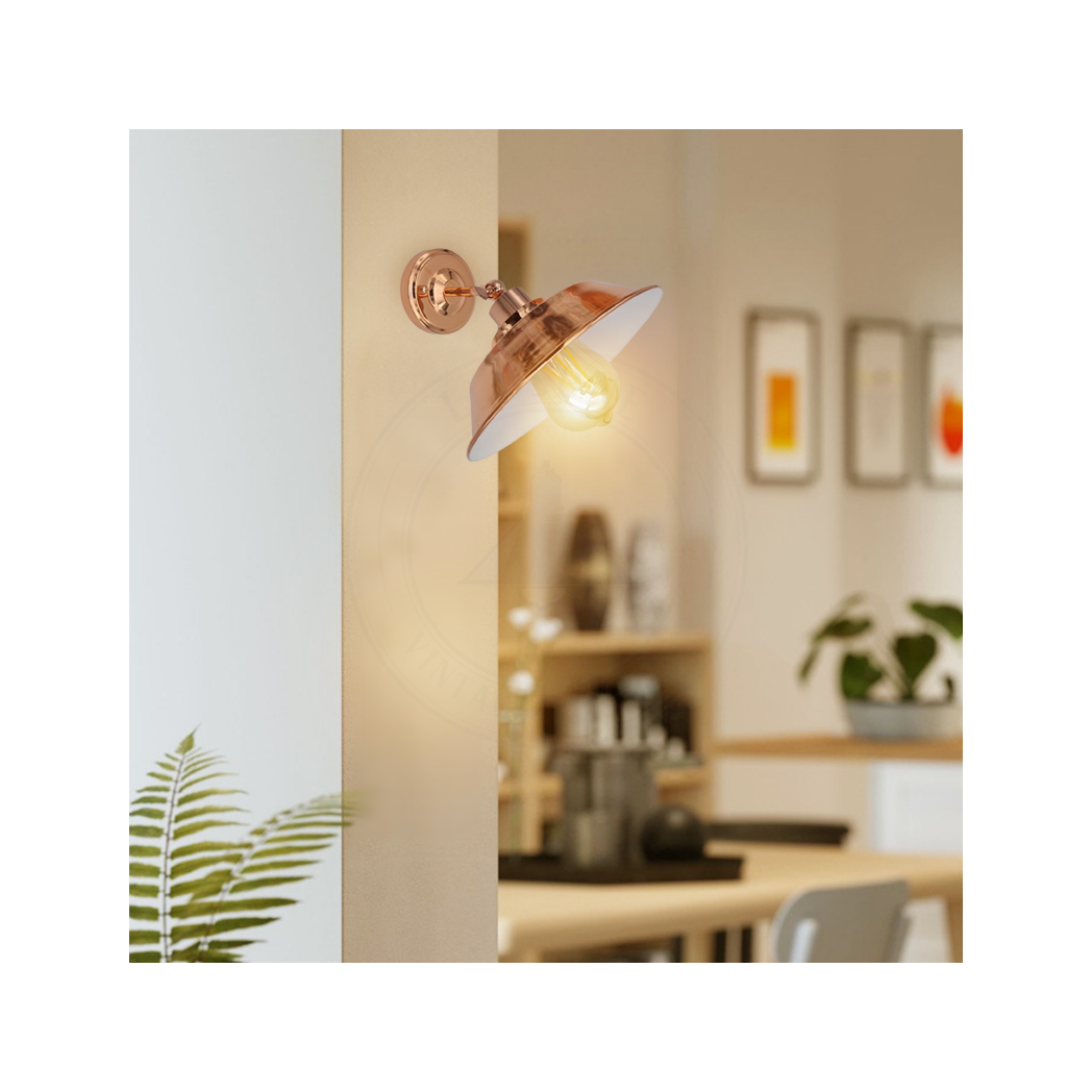 Rose Gold Retro Metal Wall Light