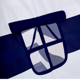 Neo Kids Canvas Teepee Play Tent with Bunting – Navy and White Stripe